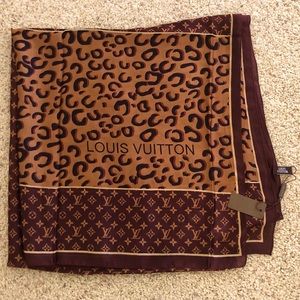 Louis Vuitton leopard silk scarf/ shawl